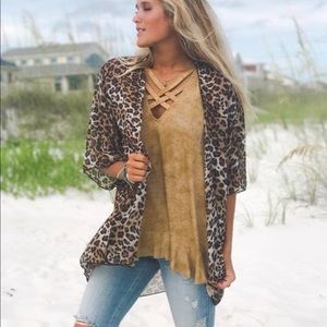 Cheetah print kimono